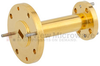 WR-10 to WR-19 Waveguide Transition 1.5 Inch Length Using UG-387/U-Mod to UG-383/U-Mod Flange -- SMW10TS19001 - Image