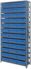 Open Shelving, 13Shelves, 36Bins, Blue; Shelving Unit Type Quantum Storage - 44AC8885 - Newark, An Avnet Company