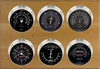 6 Instrument Weather Station - Weathermaster, Nickel cases, Black dials, Oak panel -  - Maximum Weather Instruments