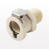 PLC12 Series Coupling Body, Shutoff Polypropylene In-Line Pipe Thread - PLCD1000612 - Qosina Corp.