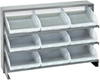 Sloped Bench Rack, 3Shelves, 9Bins, Clr; Shelving Unit Type Quantum Storage - 42AC5657 - Newark, An Avnet Company