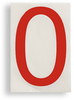 ToughStripe Die-Cut Red Letter 0 - 121849 - Brady Corporation