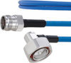 Plenum Low PIM 4.3-10 Female to RA 7/16 DIN Male Cable SPP-250-LLPL Coax in 12 Inch Using Times Microwave Parts and RoHS - FMCA1905-12 - Fairview Microwave Inc.