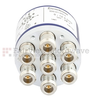 SP6T Latching DC to 12.4 GHz Electro-Mechanical Relay Switch, Indicators, Reset, up to 400W, 28V, N -- SEMS-4071-SP6T-N - Image