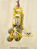 Four Pad Air Powered Vacuum Lifter with Powered Tilt -- AT50M4-28XCFX