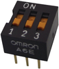 Dip Sw, Spst, 0.025A, 24V, 3Pos, Tht Rohs Compliant Omron - 74AH4068 - Newark, An Avnet Company