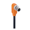 M12 Standard Sensor/Actuator Single-Ended Cordset: Male, angled, 5-pin, A-coded, shielded, orange body, 50 V AC / 60 V DC, 4 A; PUR black cable, 5-wires, 0.34 mm² - RSWTS 5-298 - Belden Inc.