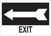 Brady B-401 High Impact Polystyrene Rectangle Black Exit Sign - 14 in Width x 10 in Height - TEXT: EXIT - 22454 - 754476-22454 - R. S. Hughes Company, Inc.