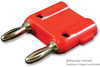 Banana Plug With Shorting Bar, Double, 15A, Solderless, Red; Gender Mueller Electric - 66W1151 - Newark, An Avnet Company