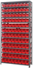 Open Shelving, 13Shelves, 96Bins, Red; Shelving Unit Type Quantum Storage - 44AC8812 - Newark, An Avnet Company