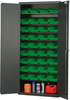 Bin Cabinet, Sloped Shelf, 36Bins, Green; No. Of Bins Quantum Storage - 44AC6311 - Newark, An Avnet Company