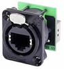 Neutrik Panel Mt.(f-f)Ethercon Conn, Black w/ Screws - CD-NE8FDPB - Visual Sound, Inc.