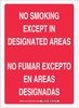 Brady B-555 Aluminum Rectangle Red Smoking Not Permitted Sign - Language English / Spanish - 38423 - 754473-38423 - R. S. Hughes Company, Inc.