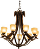4343AC/1438 Large Chandeliers-Glass Shade - 424111 - Capital Lighting, Inc.