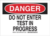 Admittance Sign - 123617 - Brady Corporation