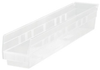 23 5/8 x 4 1/8 x 4 clear shelf bin - 53946 - U.S. Plastic Corporation