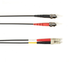 7m (23.0ft) STLC BK OM4 MM Fiber Patch Cable INDR Zip OFNR - FOCMRM4-007M-STLC-BK - Black Box