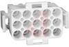 Connector, Soft Shell; Universal MATE-N-LOK; 15; Plug; Nylon; White; 19 A - 70083539 - Allied Electronics, Inc.