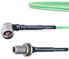 Low Loss RA N Male to N Female Bulkhead Cable LL160 Coax in 48 Inch and RoHS - FMCA1726-48 - Fairview Microwave Inc.
