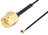 SMA Male to UMCX 2.5 Plug Cable 18 Inch Length Using 1.13mm Coax, RoHS - PE3CA1024-18 - Pasternack