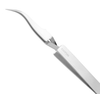 Excelta Four Star Utility Tweezers DN-7-SN - Stainless Steel Curved Very Fine Point Tip - 0.01 in Tip Width - 4 1/2 in Length - 0.01 in Thick -- EXCELTA DN-7-SN