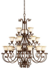 2219TZG Large Chandeliers-Glass Shade - 715760 - Capital Lighting, Inc.