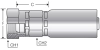 Carbon Steel One-Piece Fittings, NPSM Female Swivel 60° Seat - P Series -- P-0404-FPMS - Image