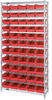 Open Wire Shelving, 12Shelves, 55Bin/red; Shelving Unit Type Quantum Storage - 44AC8059 - Newark, An Avnet Company