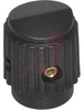 Knob; Polycarbonate; Round Skirted; Black; 0.125 in. Round; 0.5 in.; 0.655 in. - 70206842 - Allied Electronics, Inc.