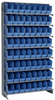 Sloped Rack, 8Shelves, 64Bins, Blue; Shelving Unit Type Quantum Storage - 44AC6531 - Newark, An Avnet Company