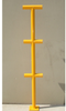 Handrail Inline Post - Osha - 3 Horizontals - HR-ILP3 - Omega Industrial Products
