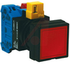 Switch: Pushbutton,22mm Plastic Square Red 2NO Contact Finger Safe Screw Termi - 70173694 - Allied Electronics, Inc.