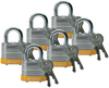 Brady Yellow Steel 5-pin Keyed & Safety Padlock 51282 - 1 9/16 in Width - 1 1/3 in Height - 17/64 in Shackle Diameter - 2 Key(s) Included - 754476-51282 - 754476-51282 - R. S. Hughes Company, Inc.