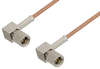 10-32 Male Right Angle to 10-32 Male Right Angle Cable 36 Inch Length Using RG178 Coax, RoHS - PE36534LF-36 - Pasternack