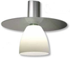Pendant with Glass Shade and Upper Aluminum Disc - P3AL Pendant - Pathway Lighting Products, Inc.