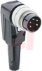 connector,circular din,male right angleplug,flush lock-ring,5 contact,ip40 - 70151325 - Allied Electronics, Inc.