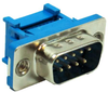 DB9 Male Connector IDC All Plastic Blue -- 24-418