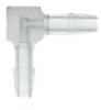 Barbed fitting, Elbow connector,Clear PP, 1/16