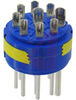 connector comp,insert only,size 20,blueinsul,2#12 & 7#16 solder cup pin contact - 70141365 - Allied Electronics, Inc.