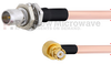Slide-On BMA Plug Bulkhead to RA SMP Female Cable RG405 Type .086 Coax in 60 Inch - FMCA1609-60 - Fairview Microwave Inc.