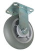 Rigid Caster - Gray Soft Rubber Crown Tread Model 9A - 9ARD8x2-R - Caster City, Inc.