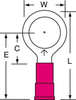 3M Scotchlok Red Brazed Vinyl Brazed Ring Terminal MV18-38RX - 1.13 in Length - 0.56 in Wide - 0.07 in Inside Diameter - 3/8 in Stud - 051128-58734 - R. S. Hughes Company, Inc.