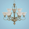 Mid. Chandeliers-Glass Up - 734117 - Capital Lighting, Inc.