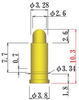 High Current Spring Probe Pins, 8Y500B Series, Sphere Type, Outer Dia. 3.8mm/0.150