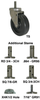 Stainless Steel Stem Caster - Polyolefin Wheel - Model K3 - SS-K3PB3X - Caster City, Inc.