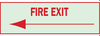Glow-in-the-Dark Fire & Exit Sign - 80234 - Brady Corporation