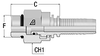 Two-Piece Fittings, Standard Inserts, US End Configurations - SAE Male O-Ring Boss Swivel - A Series - A-0404-MOBS - Kuriyama of America, Inc.