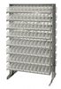 Bins & Systems - Clear-View Bins - Economy Shelf Bins - Sloped Shelving - Double Sided Pick Racks - QPRD-100CL - Image