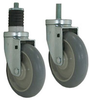 Stem Caster - Gray Soft Rubber Crowned Wheel - Model 3 - 3RD5X - Caster City, Inc.