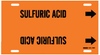 Brady B-915 Black on Orange Plastic Strap-On Pipe Marker - 2 1/2 in Character Height - Printed Msg = SULFURIC ACID - 4368-G - 754473-68016 - R. S. Hughes Company, Inc.